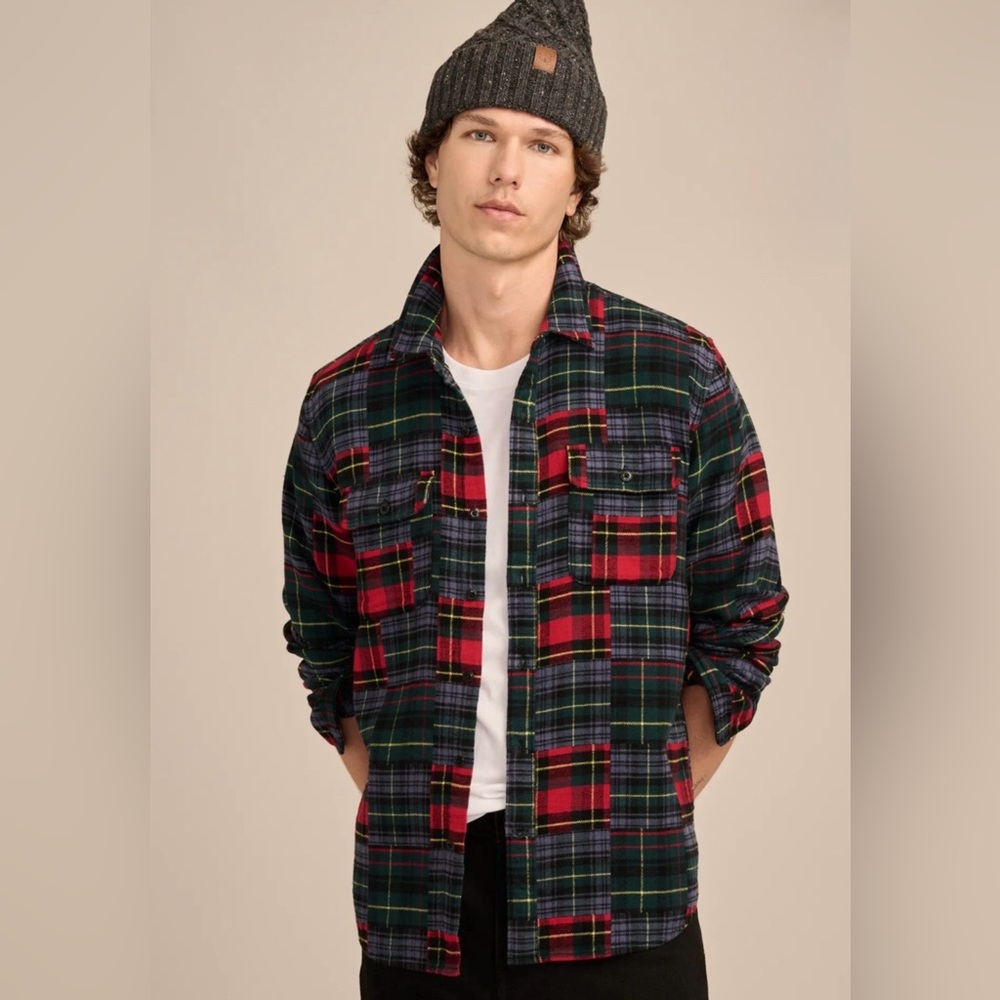 Lucky Plaid Cloud Soft Flannel Patchwork Shirt- s… - image 2